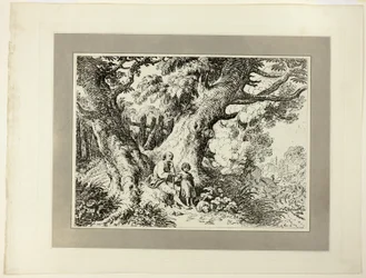 Old Trees with Old Man, a Girl, and a Dog, from the first issue of Specimens of Polyautography   1302096   no       norwegian Successfully Translated  Original: Figure of Christ rising from the Tomb, c1490-1560 Translat: Figure of Christ rising from the To