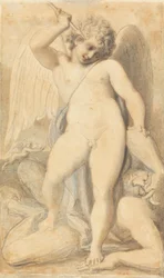 Amor overmanner en satyr