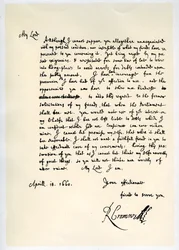 Brev fra Richard Cromwell, Lord Protector, til general George Monck, 18. april 1660.