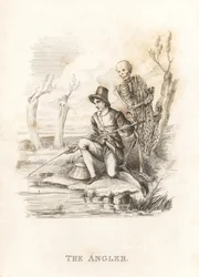 Skjelettet til Døden og fiskeren. ,1827 (gravering)