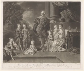 Portrett av Georg III, konge av Det forente kongerike, og hans familie