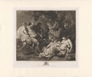 Silenus med en familie av satyrer (Bacchanal)