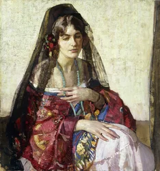 Svart Mantilla