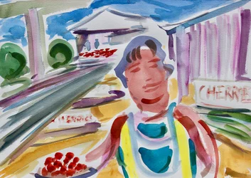 Cherry Seller by the Highway, 2020