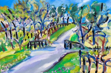 Walking up the Road, 2021 (olje på lerret)