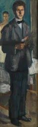 Selvportrett med palett, 1906-1907.