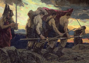 Siegfrieds begravelse. 1920 (olje på lerret)
