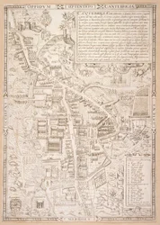 Kart over Cambridge, fra Caius 