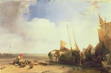 Kystscene i Picardie, ca. 1826 (olje på lerret)