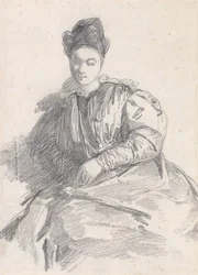 Studie av en sittende kvinne
