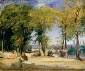 Utsikt nær Rouen, ca. 1825.