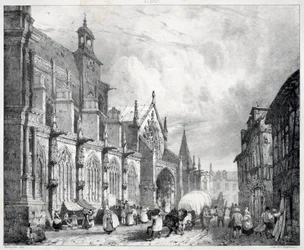Pittoreske og romantiske reiser i det gamle Frankrike, Normandie: Saint Gervais og Saint Protais kirke i Gisors
