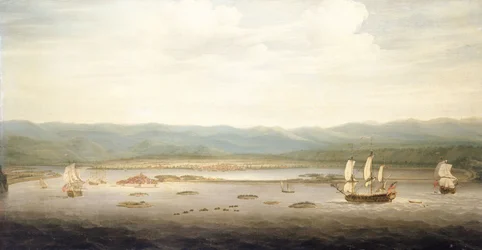 Utsikt over Port Royal, Jamaica, ca. 1758 (olje på lerret)