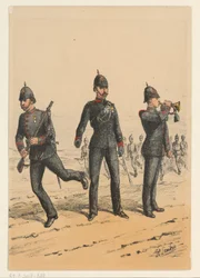 Tre britiske soldater Ni representasjoner av britiske militæruniformer (serietittel)