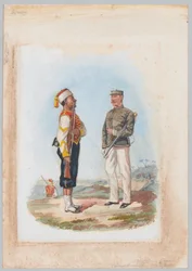 Infanteri, 2nd West India Regiment (akvarell over blyant)