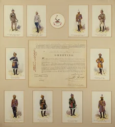 Offiserer fra den britiske hæren i uniform av R.Simkin, 1800-tallet