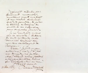 Håndskrevet brev fra Richard Wagner til Luigi Mancinelli, 10. desember