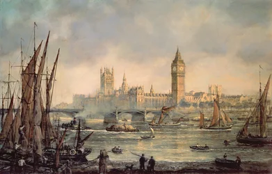 Houses of Parliament og Westminster Bridge