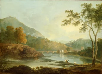 Dinas Bran Castle, Llangollen, ca. 1771 (olje på lerret)