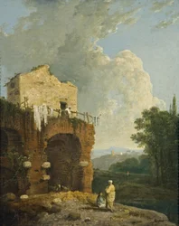 Hadrians Villa Tivoli, ca. 1765 (olje på lerret)