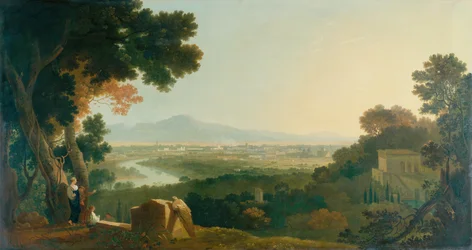 Roma fra Villa Madama (olje på lerret)
