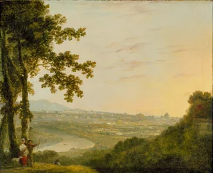 Roma fra Villa Madama, under eller etter 1753