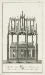 Lichfield Cathedral - Monument til biskop Blythe: gravering, nd [1762-1798] (trykk)