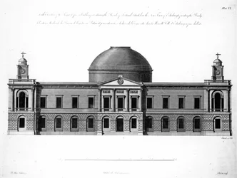 The South Elevation of Register House, Edinburgh, gravert av J. Roberts, 1773