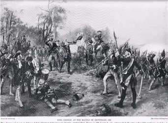 George II på Dettingen, illustrasjon fra 