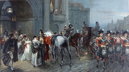 Innkalt til Waterloo, Brussel, 1815, ca. 1898