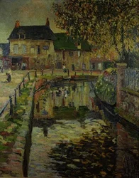 Kanal gjennom en landsby