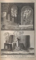 Glassproduksjon. Fra Encyclopédie av Denis Diderot og Jean Le Rond dAlembert, 1751-1765.