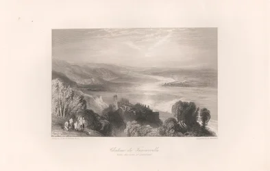Chateau de Tancarville, med byen Quilleboeuf