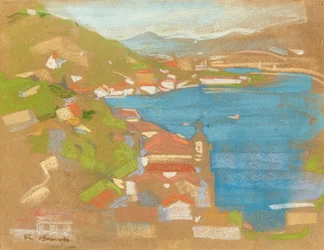 Sør for Concarneau (pastell på brunpapir)