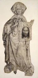 St. Veronica (vask med penn, blekk og indisk blekk på vellum)