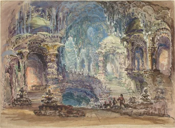 Fantastiske paviljonger i en grotte
