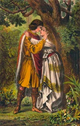 Posthumus. Min dronning! Min elskerinne! O frue, gråt ikke mer. Cymbeline: Act I, Scene I, c1875
