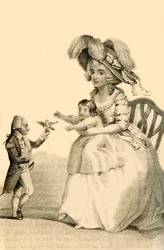 Grev Joseph Boruwlaski, den berømte polske dvergen, 1822.