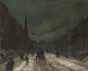 Gatescene med snø (57th Street, NYC.), 1902