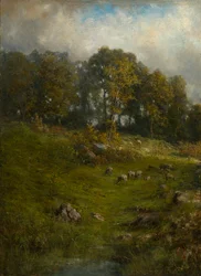 A Hillside Pasture, slutten av 1800-begynnelsen av 1900-tallet.