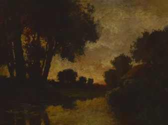 Elven ved solnedgang