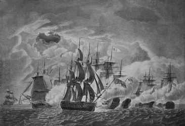 Captain Trollopes Famous Action, c1800