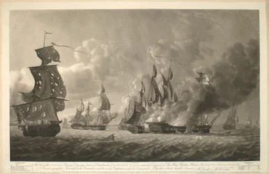 Denne oversikten over HANDLINGEN på 5. Georgsdag 1794, mellom en avdeling av HANS MAJESTETS FREGATT, under kommando av Sir John Borlase Warren Bar, og FIRE FRANSKE FREGATT, er med ærbødighet tilskrevet kommandøren og de forskjellige kapteinene under. 