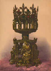 En forgylt helligdom i sølv, 1893.