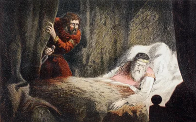 Macbeth i ferd med å myrde kong Duncan