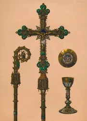 Gjenstander for kirkelig bruk av E.C. Trioullier, Paris, 1893.