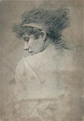 Kvinnestudie, c1895, 1897