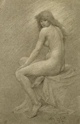 Studie for Lilith, ca. 1900 (kritt på papir)