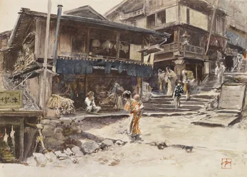 En gate i Ikao, Japan I, 1890