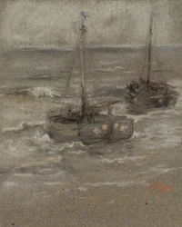 Fiskebåter for anker